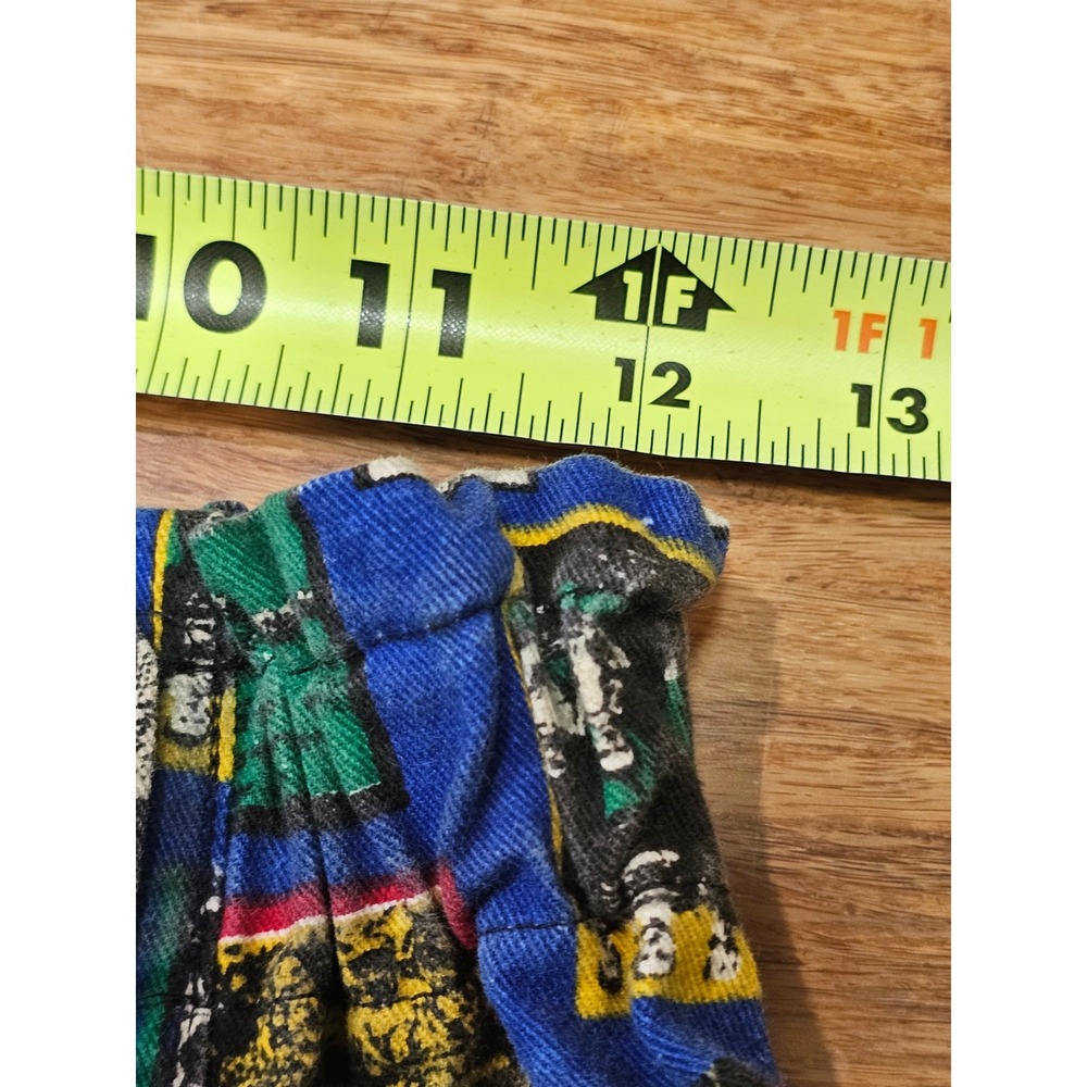 Vintage Crazy Horse 2 Piece Pant Set Womens Size 8 Rugby Comic Print Denim 90s - Picture 12 of 16